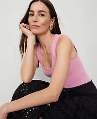 Ann Taylor Petite Modern Scoop Neck Tank Top Women's