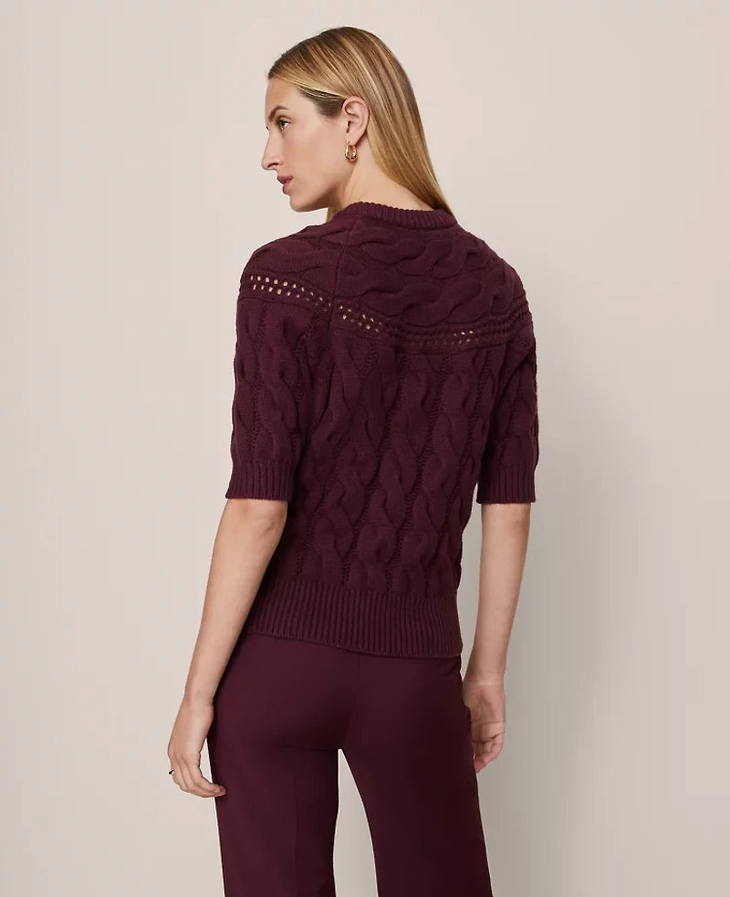 Ann Taylor Cable Sweater Women's