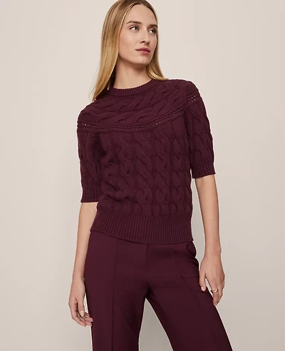 Ann Taylor Cable Sweater Women's