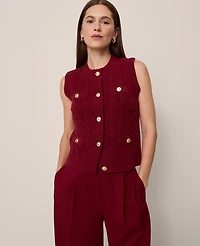 Ann Taylor Cable Sweater Vest Women's