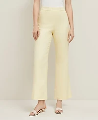 Ann Taylor The Petite Flare Ankle Pant Linen Blend — Curvy Fit Women's
