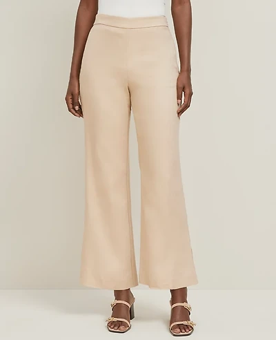 Ann Taylor The Petite Flare Ankle Pant Linen Blend — Curvy Fit Women's