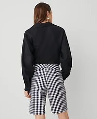 Ann Taylor The Petite Boardwalk Short in Plaid Size 00 Night Sky Women's