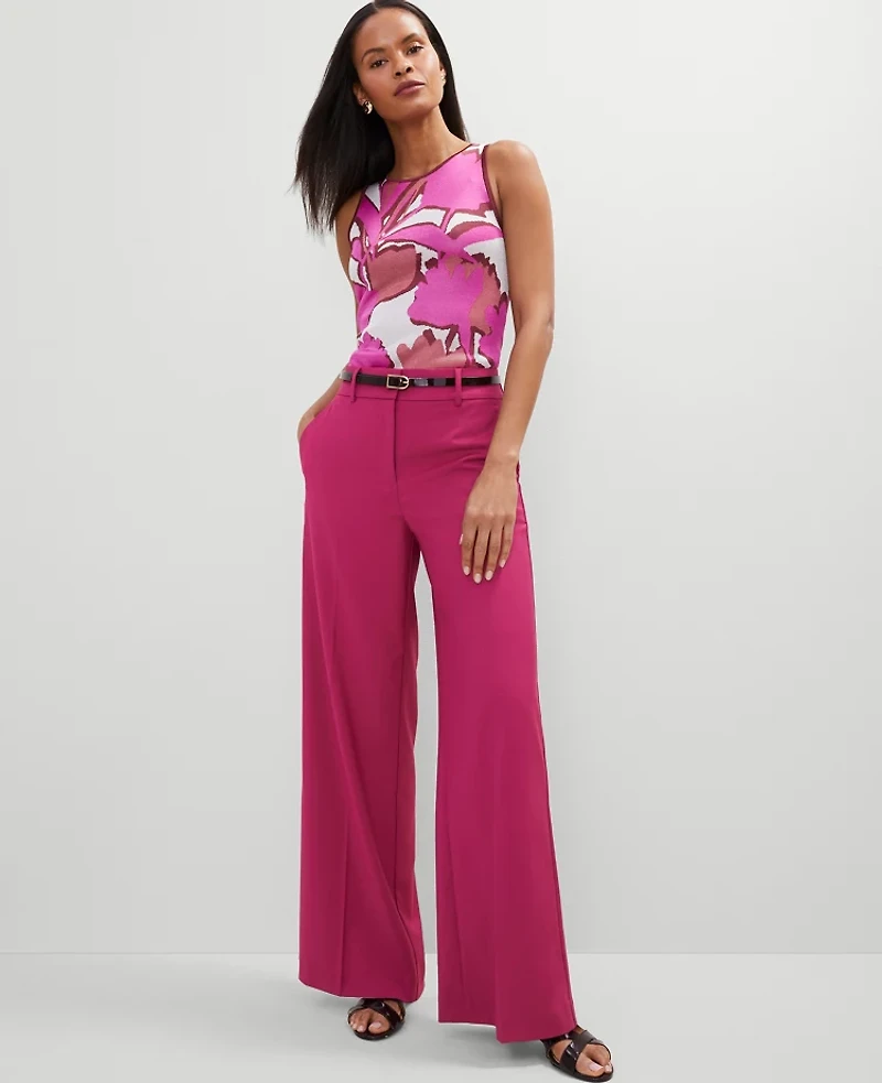 Ann Taylor The Statement Palazzo Pant Berry Splash Women's