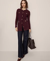 Ann Taylor Long Cable Cardigan Women's