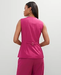 Ann Taylor The Long Crew Neck Vest Berry Splash Women's