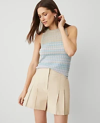 Ann Taylor The Petite Pleated Short Sateen Women's