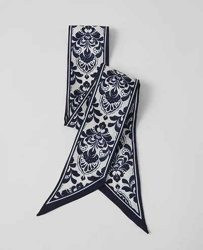 Ann Taylor Skinny Silk Scarf Night Sky Women's