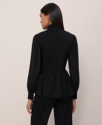 Ann Taylor Mixed Media Turtleneck Sweater Women's