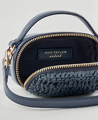 Ann Taylor Weekend Collection Raffia Mini Crossbody Bag Women's