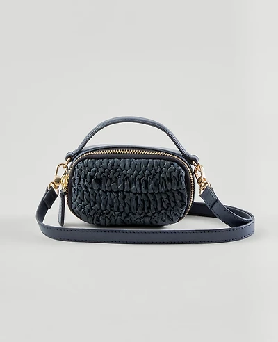 Ann Taylor Weekend Collection Raffia Mini Crossbody Bag Women's