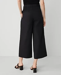 Ann Taylor The Petite Belted Cropped Palazzo Pant Poplin Women's