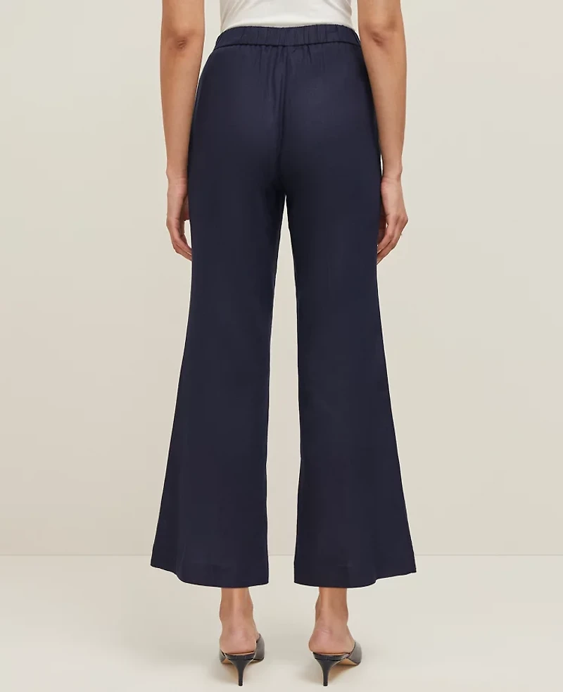 Ann Taylor The Petite Flare Ankle Pant Linen Blend — Curvy Fit Women's