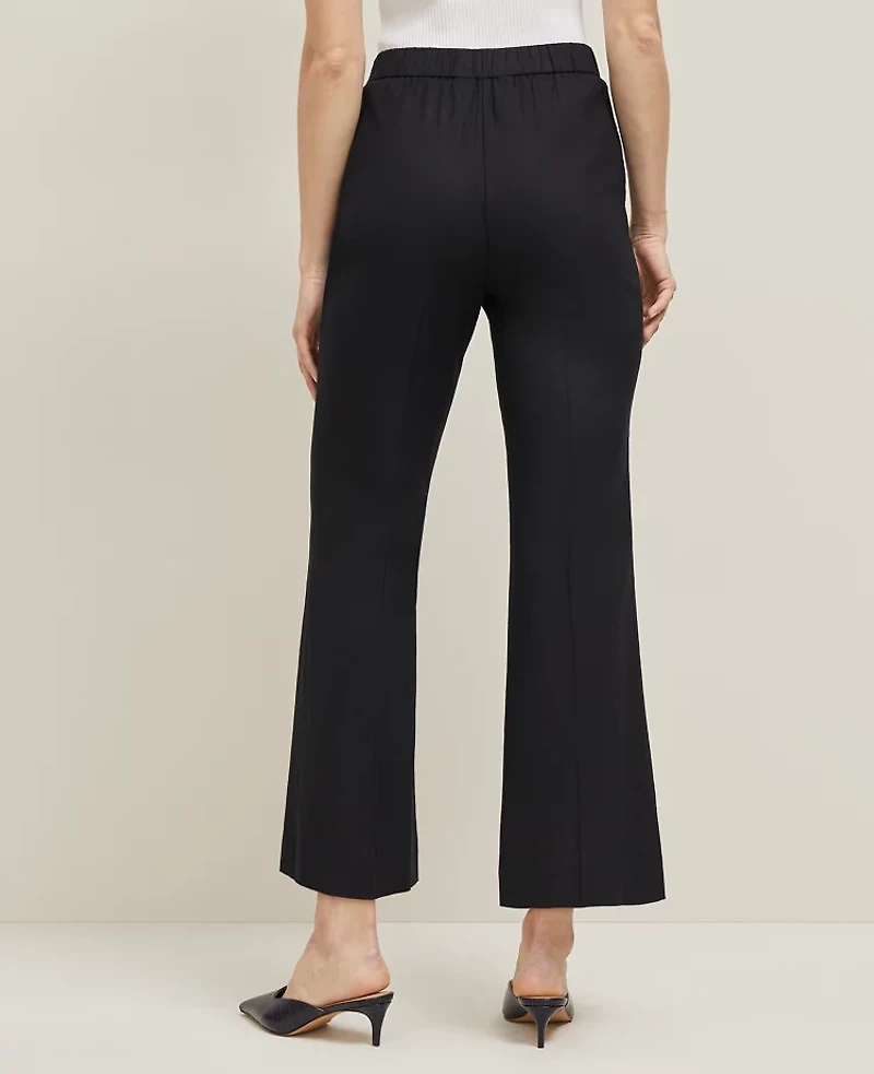 Ann Taylor The Petite Flare Ankle Pant Linen Blend — Curvy Fit Women's