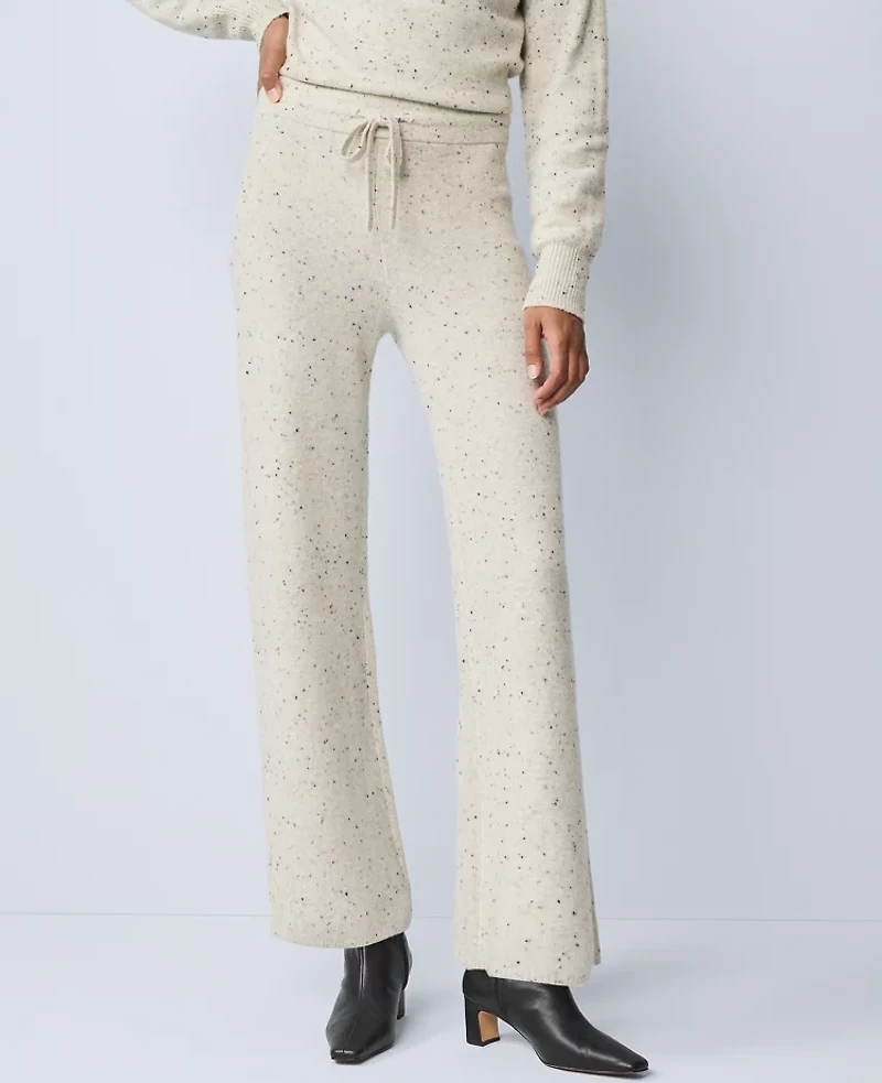 Ann Taylor Weekend Collection Sweater Pant Speckled Grey Heather Women's