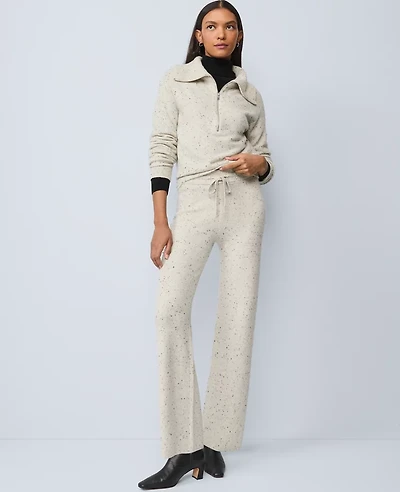 Ann Taylor Weekend Collection Sweater Pant Speckled Grey Heather Women's