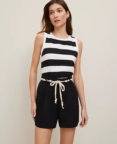 Ann Taylor Petite Weekend Collection Belted Short Women's