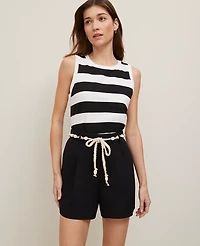 Ann Taylor Petite Weekend Collection Belted Short Women's