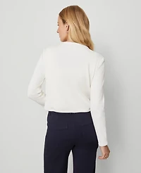 Ann Taylor Petite Weekend Collection Knit Jacket Winter White Women's