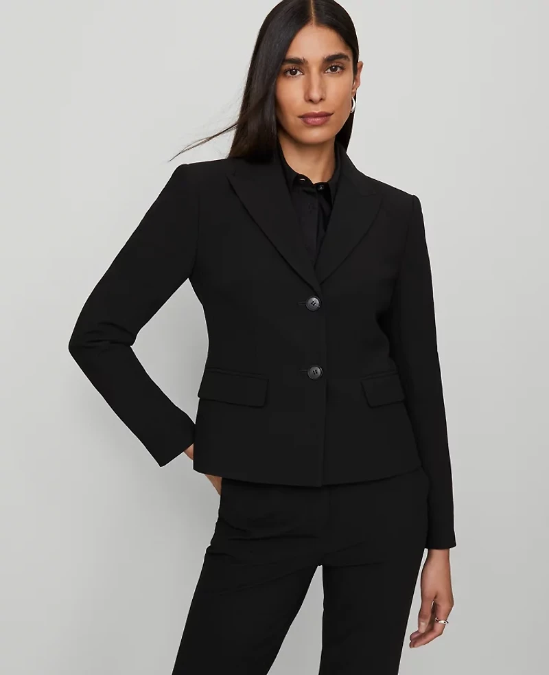 Ann Taylor The Shorter Two Button Blazer Bi-Stretch Women's