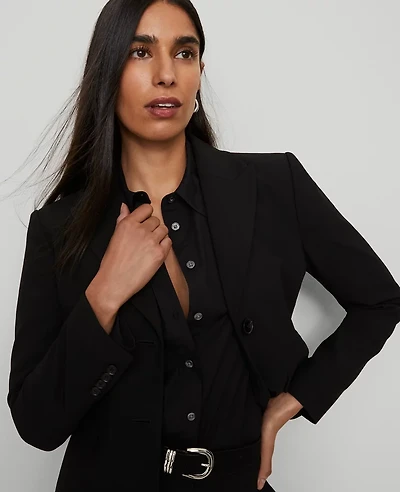 Ann Taylor The Shorter Two Button Blazer Bi-Stretch Women's