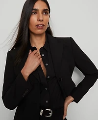 Ann Taylor The Shorter Two Button Blazer Bi-Stretch Women's