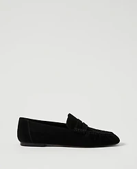 Ann Taylor Gathered Suede Loafer Women's