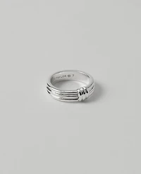 Ann Taylor Metal Textured Knot Ring Silvertone Women's