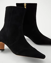 Ann Taylor Suede Skinny Heel Bootie Women's