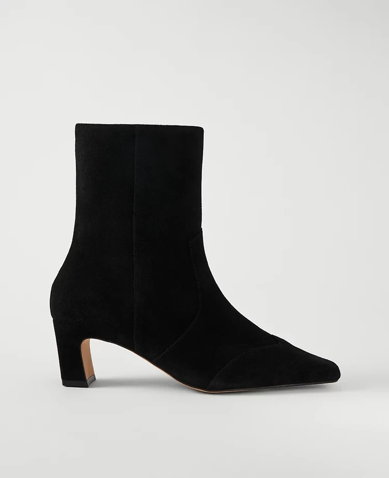 Ann Taylor Suede Skinny Heel Bootie Women's