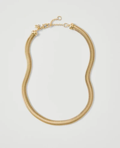 Ann Taylor Chunky Metal Chain Necklace Goldtone Women's
