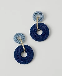 Ann Taylor Double Circle Threaded Drop Earrings Women's
