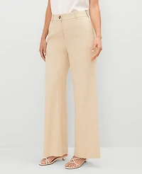Ann Taylor The Perfect Wide-Leg Pant - Curvy Fit Size 6 Sands Edge Women's