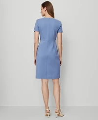 Ann Taylor Ponte Sheath Dress Cool Cascades Women's