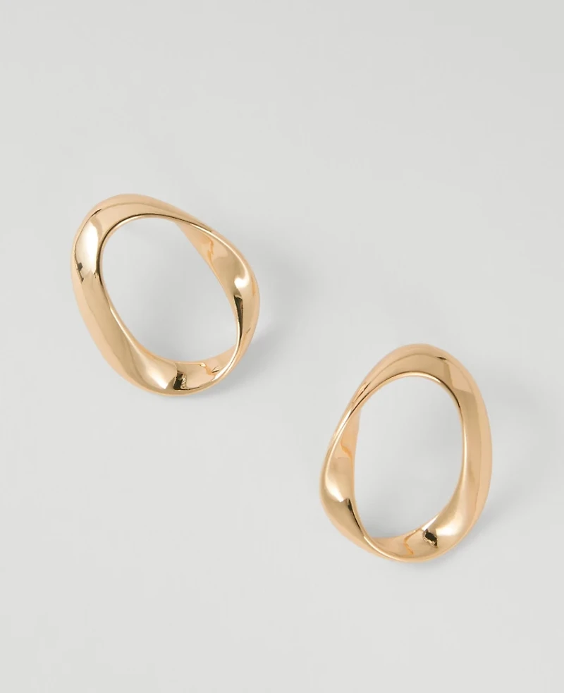 Ann Taylor Twisted Metal Stud Earrings Women's