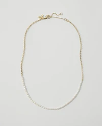 Ann Taylor Mini Pearlized Necklace Ivory Women's