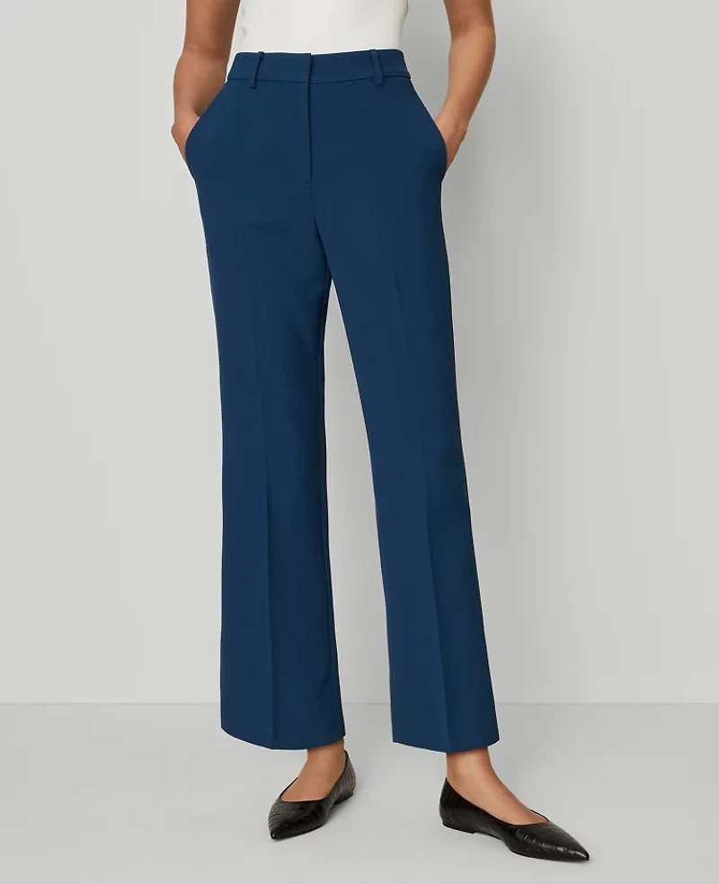 Ann Taylor The Tall Flare Ankle Pant Fluid Crepe Moonlit Backdrop Women's
