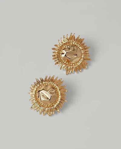 Ann Taylor Metal Sun Stud Earrings Goldtone Women's