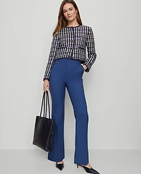 Ann Taylor Tweed Patch Pocket Jacket Navy/White Combo Women's