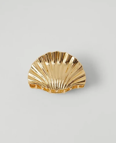 Ann Taylor Metal Shell Hair Clip Goldtone Women's