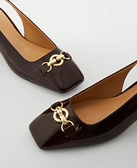 Ann Taylor Horsebit Patent Pumps Women's