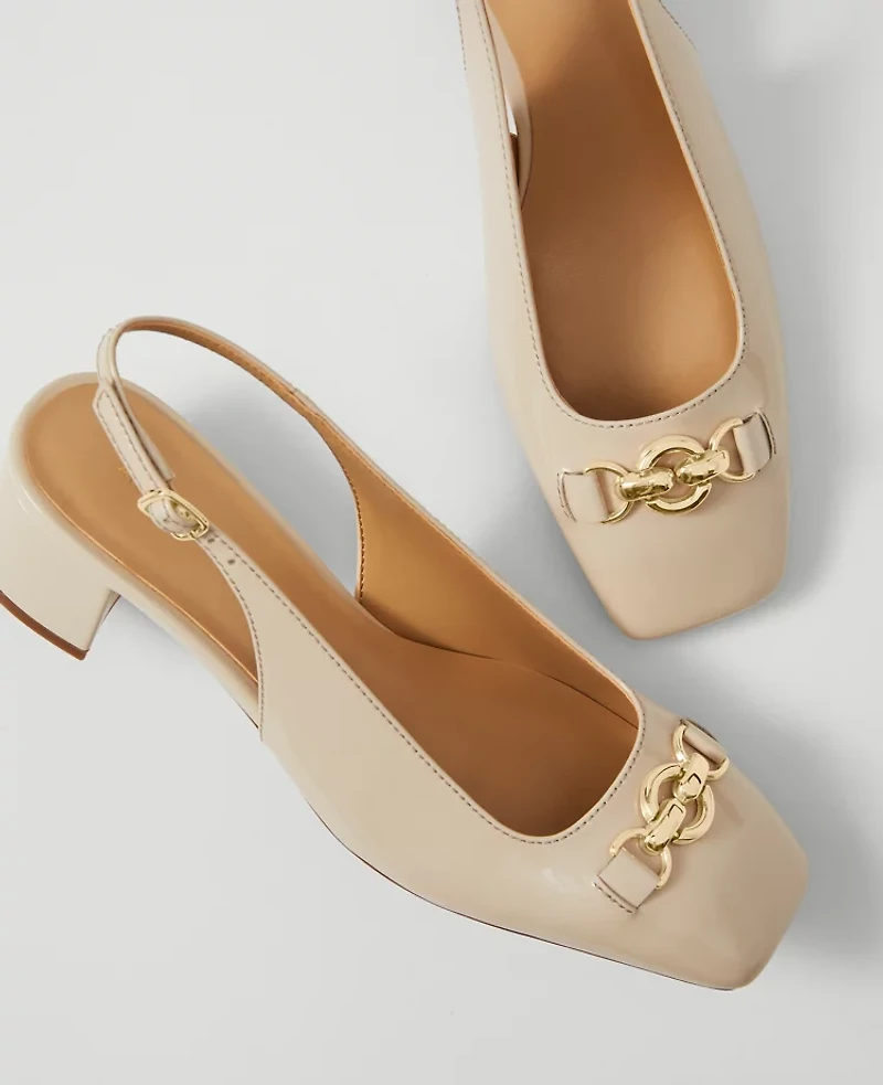 Ann Taylor Horsebit Patent Pumps Women's