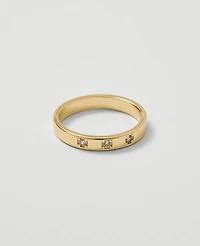Ann Taylor Multi Crystal Ring Goldtone Women's