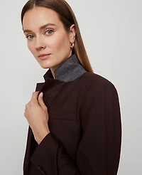 Ann Taylor The One-Button Blazer Classic Burgundy Women's