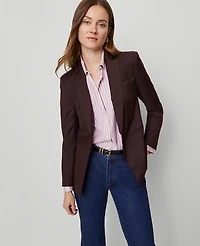 Ann Taylor The One-Button Blazer Classic Burgundy Women's