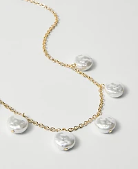 Ann Taylor Pearlized Statement Necklace Ivory Women's