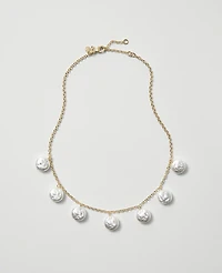 Ann Taylor Pearlized Statement Necklace Ivory Women's