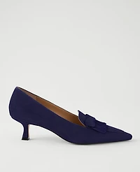 Ann Taylor Suede Tapered Heel Kiltie Pump Women's