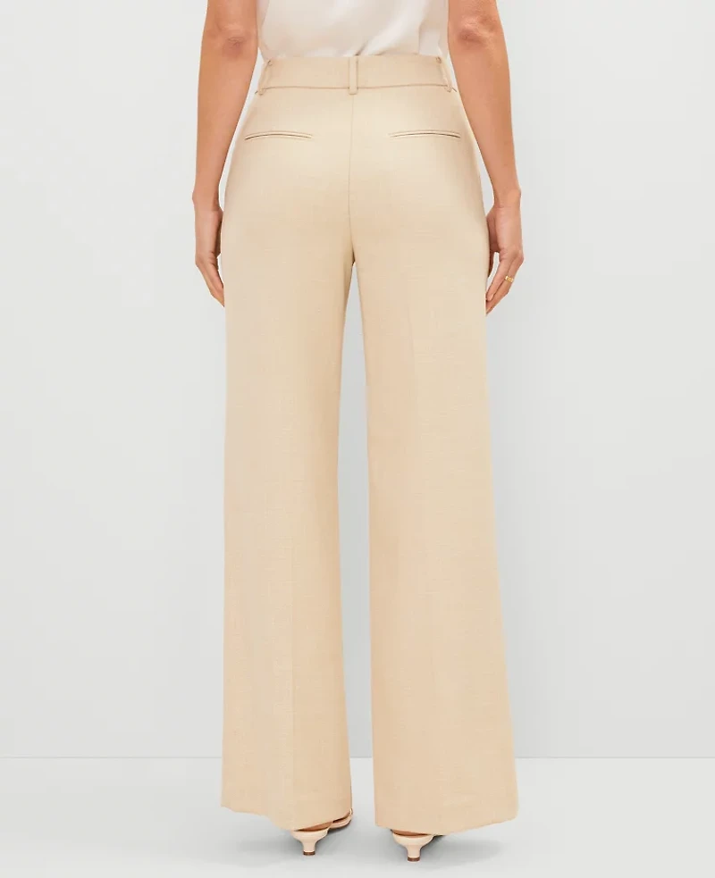 Ann Taylor The Petite Perfect Wide-Leg Pant - Curvy Fit Sands Edge Women's