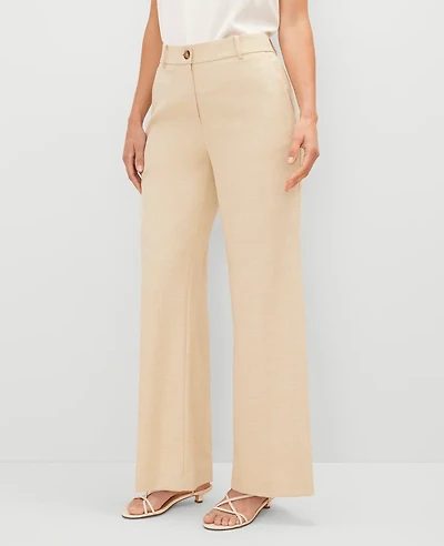 Ann Taylor The Petite Perfect Wide-Leg Pant - Curvy Fit Sands Edge Women's